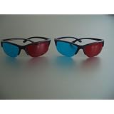 Professionelle 3D Brille rot/cyan  (sog. Anaglyphenbrille) Pilot Style DOPPELPACKvon "SilverFabric 3D"
