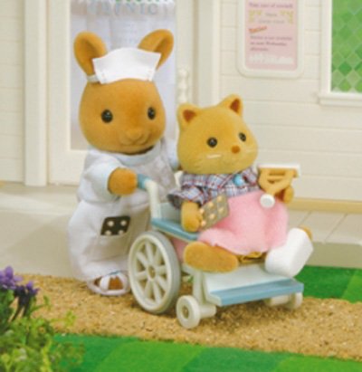 Sylvanian Families HOSPITAL NURSE & WHEELCHAIR