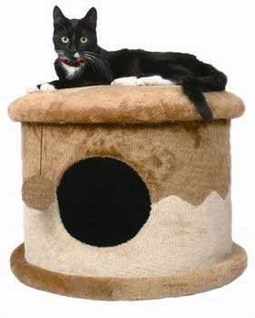 Cat House Plush 1 Story Condo Beige – Brown