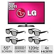 LG Infinia 55LW5600 55-Inch Cinema 3D 1080p 120 Hz LED-LCD HDTV with Smart TV and Four Pairs of 3D Glasses