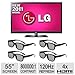 Order LG Infinia 55LW5600 55-Inch Cinema 3D 1080p 120 Hz LED-LCD HDTV with Smart TV and Four Pairs of 3D Glasses