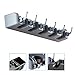AFUNTA Mop and Broom Holder Wall Mounted Garden Storage Rack 5 Position with 6 Hooks Garage Holds up to 11 Tools