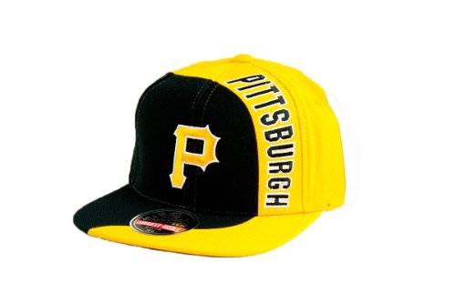 MLB Men's Pittsburgh Pirates Sidewinder Snapback Cap (Black/Gold, Adjustable)