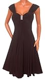 FUNFASH SLIMMING BLACK EMPIRE WAIST COCKTAIL CRUISE DRESS Plus Size Made in USA