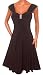 FUNFASH SLIMMING BLACK EMPIRE WAIST COCKTAIL CRUISE DRESS Plus Size Made in USA