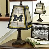 Michigan Wolverines 14 Art Glass Table Lamp