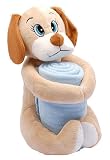 12 Plush Puppy Dog and Soft Baby Blanket Set
