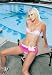 3PC Lined Lycra Polka Dot Bikini and Cover Up Skirt with Bow