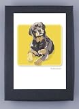 Paper Russells PAGNC743 Grrreen Single Notecards -Rottweiler Sitting
