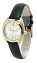 Betty Barclay Gold Case Ladies black leather strap watch