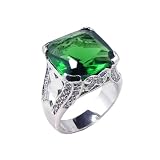 Sterling Silver Emerald CZ Ring