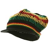 Skateboarder Beanie Visor / Green Yellow Red W27S19D