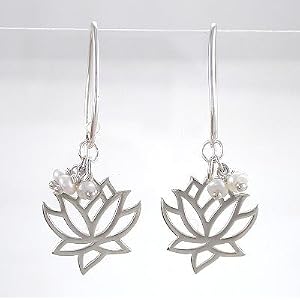 Cut Out Design Lotus Flower Dangle