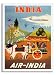 Air India Travel Poster Print - Approx Size 40 x 30 cms (15.5 x 11.5 Inches)