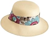 San Diego Women's Paper Braid Hat With Floral Band