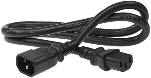3ft 18 AWG IEC 60320 C14 to C13 Computer Power Extension Cord Compaitable for PC, Monitor, Scanner or Printer