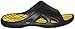 Greg Michaels Mens Flip Flops Slide Slippers - Sport Comfortable for Home Beach Walking Light Weight (11, Black/Yellow)