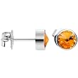6mm Bezel November Birthstone Stud Earrings