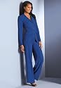 metrostyle Convertible-Collar Pantsuit