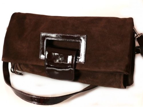 Elegante Wildledertasche, braun