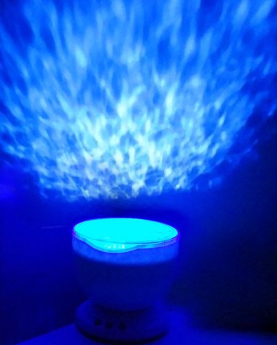 Ocean Sea Waves LED Night Light Projector Speaker Lamp