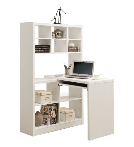 Monarch Specialties White Hollow Core Left/Right Facing Desk and Shelf Combo On Sale