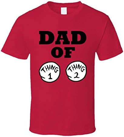 Pumped Up Shirts Dad of Thing 1 and Thing 2 T Shirt 2XL Red