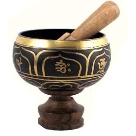 Tibetan 5 Inch Black Singing Bowl