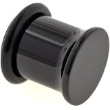 One Acrylic Single Flared Plug: 0g Black (SOLD INDIVIDUALLY. ORDER TWO FOR A PAIR.)