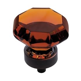 Amerock BP55268 AORB Knob 1-1 4inAmber Glass Oil Rubbed Bronze by Amerock
