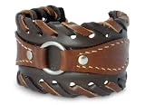 Leather cuff bracelet, 'Western'