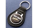 Chevy Trucks Black Leather Keychain