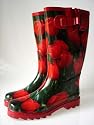 Couture Discount Damenstiefel Fashion Gummistiefel mit Tulpen Boots (ST67), grün