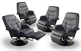IMAGE OF 4 New Black Recliners - Great for Home Movie Theater Seating!