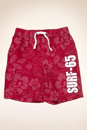 Contrast Drawstring Floral Surf Swim Shorts