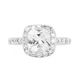 Cushion Cut CZ Sterling Silver Ring
