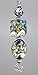 Trace Ellements Colorful Glass Confetti Art Beads with White Waves Ceiling Fan Pull Chain