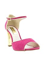 Lorena Carreras Sandalias Ribete (Fucsia)