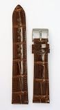 Men's Genuine Louisiana Alligator Watchband Tan 20mm Long Watch