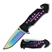 Spring Assisted Rainbow Rescue Tactical Folder Pocket Knife