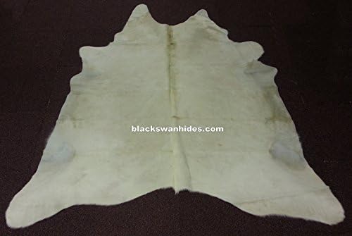 Cowhide Rug - Ivory with Yellow Tone - 72"X80" - by BlackSwanHides 2018