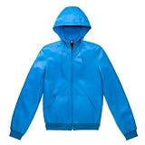 Marc By Marc Jacobs Lambskin Leather Hooded Hoodie Jacket Coat Turquoise