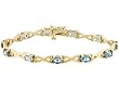 14K White Gold Aquamarine Bracelet