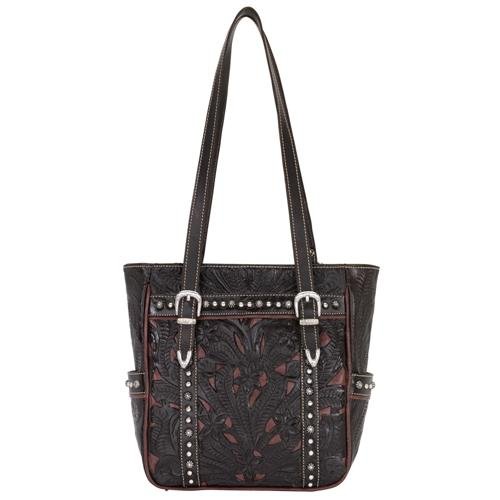 American West Zip-top tote side pockets