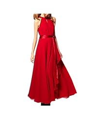 Sexy Off the Shoulder Keyhole Open-Back Chiffon Maxi Dress 