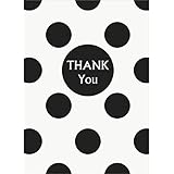 Black Polka Dot Thank You Cards, 8ct