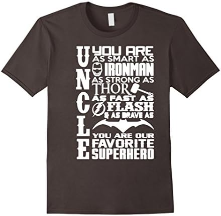 Men's Uncle you are our superhero T shirt 3XL Asphalt