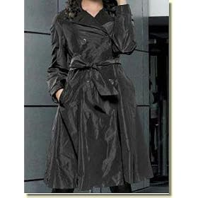 Rainforest - Women's Flowing Trench Coat in Sapphire or Steel Grey
