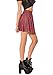 TOFLY Women's Digital Print Stretchy Plaid Pleated Mini Skirts Plus Size S-XXXXL