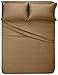 Pinzon 400-Thread-Count Hemstitch Egyptian Cotton Sheet Set - California King, Chestnut